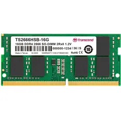 Transcend DDR4 16 GB (2 x 8GB, 2666 MHz, DDR4-RAM, SO-DIMM), RAM