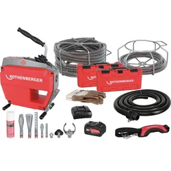 ROTHENBERGER R600 VarioClean + Spiral/Werkzeugset + ROCAM MINI HD und Modul 20/16, EU + Schutzbrille - 1000003346-1000005076-Set