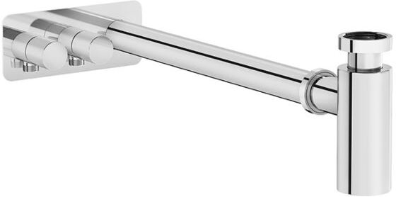VitrA Plural Design-Siphon-Set A45156 chrom, mit Eckventilen links