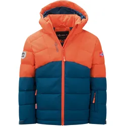 Trollkids Kinder Gryllefjord Isolationsjacke - 128 - deep orange/madeira blue/deep orange