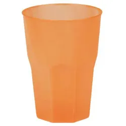 Gold Plast 54x Mehrweggläser Cocktailglas Wasserglas Transparent gefrostet orange 420 ml