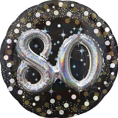80. Geburtstag gold Multi Folienballon