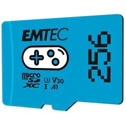 Emtec Gaming (256 GB, microSDXC, U3, UHS-I), Speicherkarte, Blau