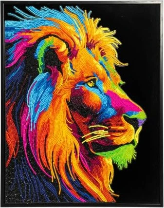 Diamond Painting Löwe Neon, Basteln