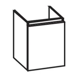 Artiqua 116 Waschtischunterschrank, Graphit Struktur quer, 116-WUT-AC14-R-7070-401 116-WUT-AC14-R-7070-401