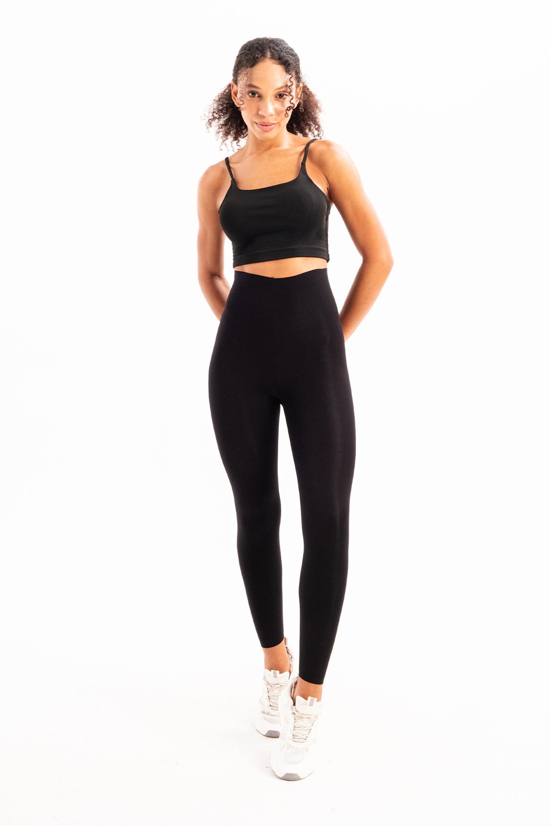 JUSTEVER High Waist Slimming Laser Cut Sports Black Women's Leggings - Active