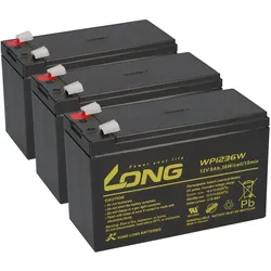 3x AGM-Akkus 12V 9Ah – passend für AEG Protect D 1000 (ältere D-Serie)