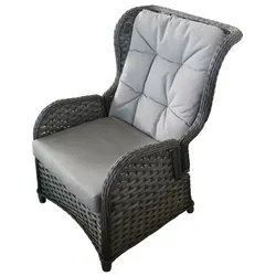 Lex Verstellbarer Polyrattan Comfort Relax Ohrensessel Gartensessel Polstersessel : Relax Sessel