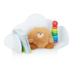Relaxdays Wandregal Wolke Kinderzimmer Weiß