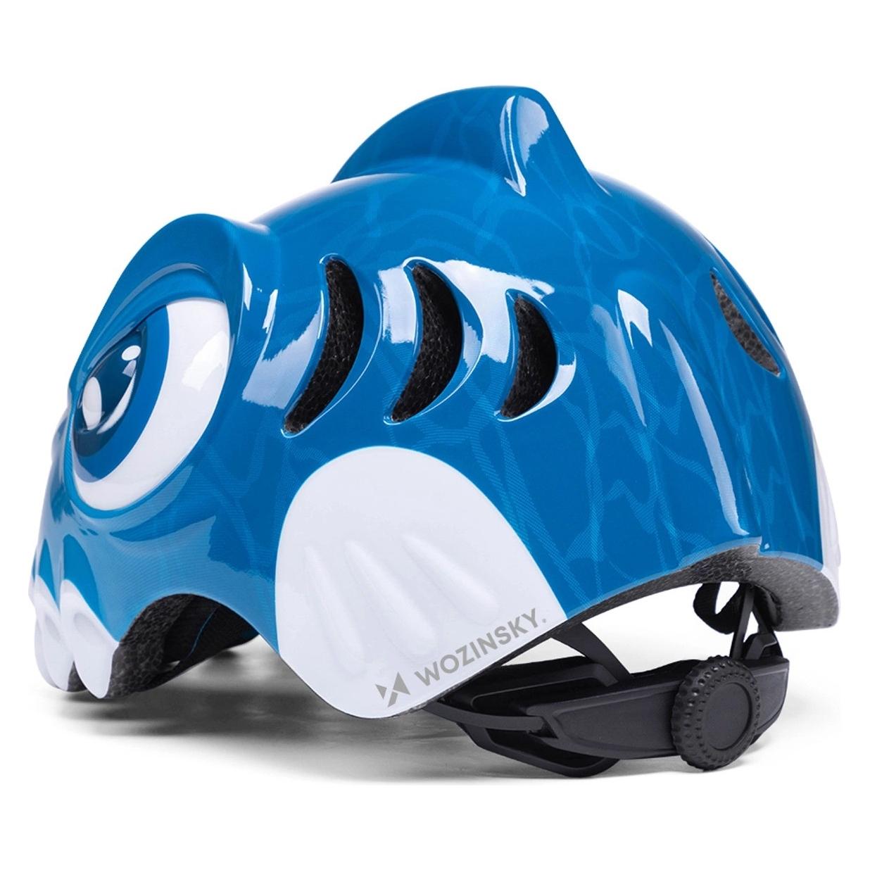 Wozinsky Kask rowerowy dziecięcy motyw dinozaur S - niebieski (52 - 56 cm) (5907769381188)