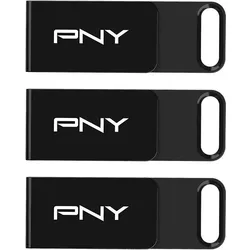 PNY ELITE TYPE-C USB 3.2 128GB X3 (128 GB, USB-C), USB Stick, Schwarz