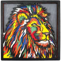 Wood-Art "Löwe", 25 x 25 cm