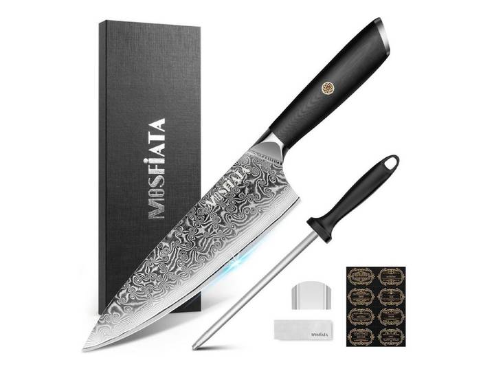 LuxusKollektion Damastmesser Kochmesser Damast 20cm 67 Lagen VG10 G10-Griff