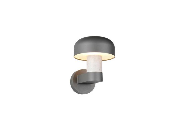 Trio Leuchten Aussenwandleuchte Fraser, Anthrazit, Weiß, Hellgrau, Metall, 24.5x25x19 cm, Lampen & Leuchten, Außenbeleuchtung, Außenleuchten