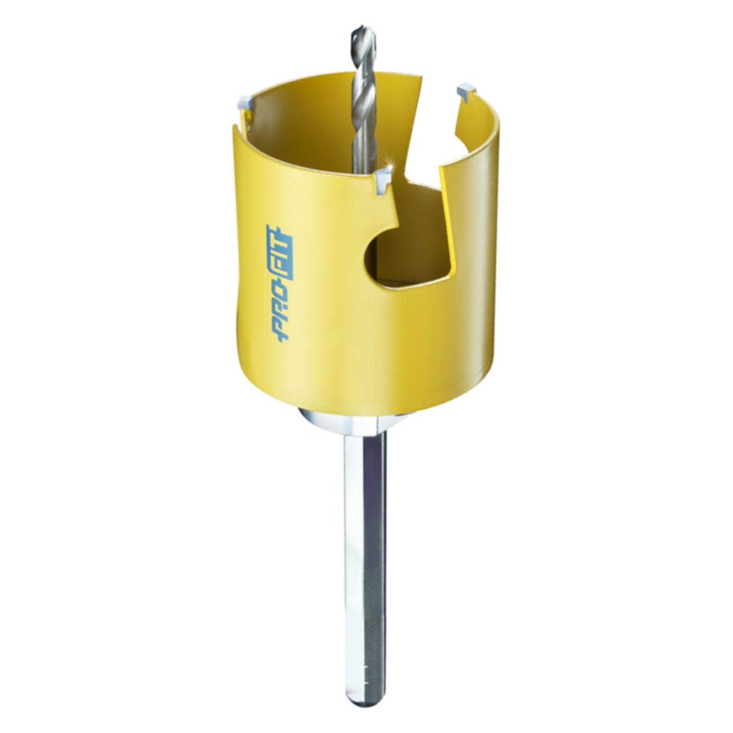 Pro-Fit Lochsäge für alle Holzwerkstoffe Mauerwerk und Gips Tiefe 52 mm ø30 mm (30 mm) (09081030)