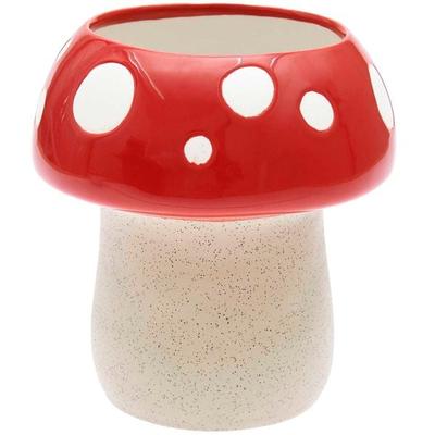Keramik Vase Fliegenpilz,Ø 14,5 cm, H 15 cm