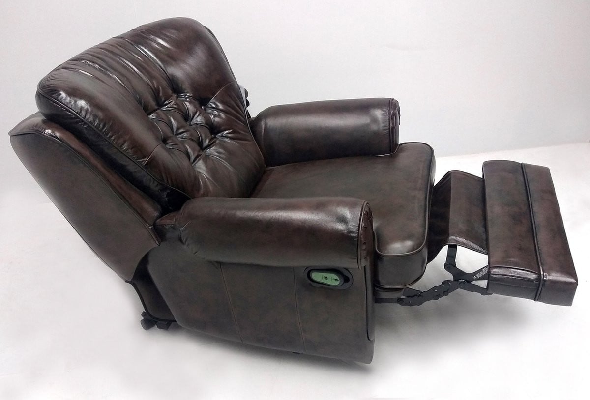 Chesterfield Relaxfauteuil STING - Elektrisch verstelbaar met opstahulp - Leder - Brown
