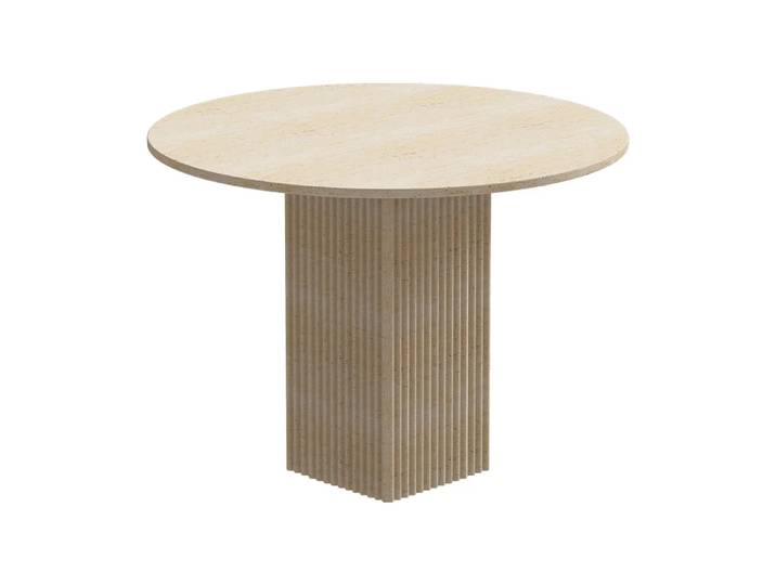 NORR11 Soho Esstisch Beige travertin, Ø120x72 cm