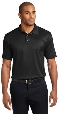 Port Authority K528 Performance Fine Jacquard Polo Shirt in Black size 3XL   Polyester