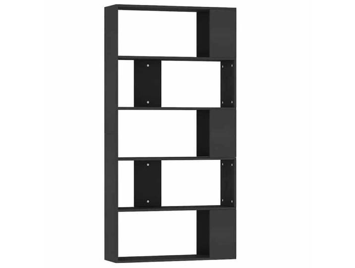 Bibliothèque autoportante/Séparateur de pièce Noir Bois d'ingénierie