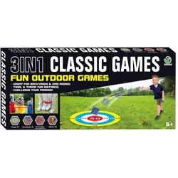 Klassische Spiele Outdoor 3in1 Outdoor-Spiele