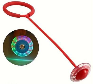 Uplifted Goods Foldable Kinetic Flashing LED Bouncing Ring red