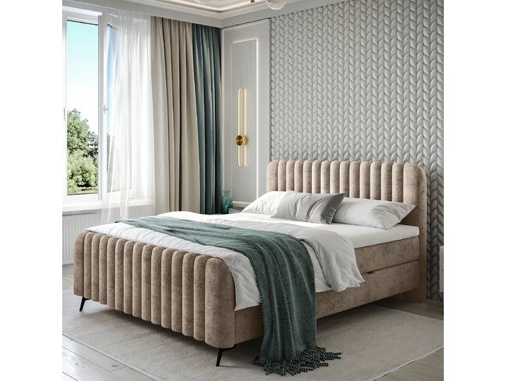 Boxbett Twilley 180 x 200cm Chenille Lorin Braun