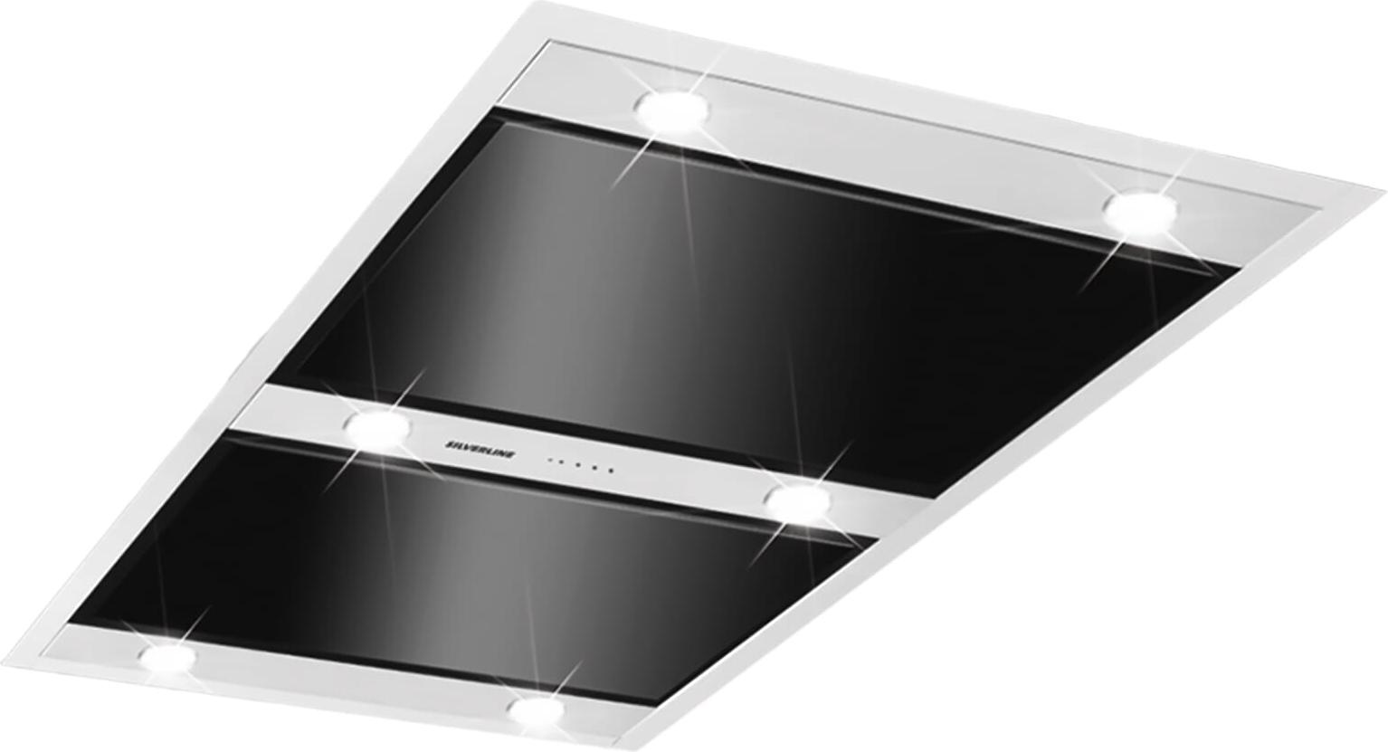 Silverline Vega Intern Premium VGID 123 S Deckenhaube 120 cm Edelstahl/Schwarzglas