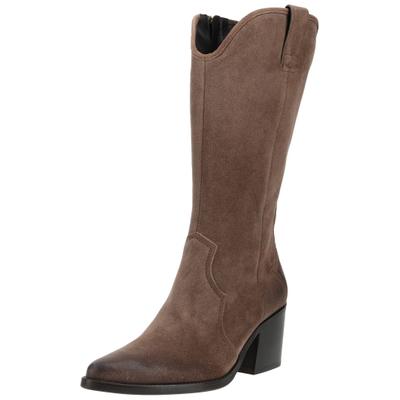 Stiefel PAUL GREEN "Paul Green Stiefel Veloursleder", Damen, Gr. 38,5, braun, Veloursleder, Schuhe Stiefel