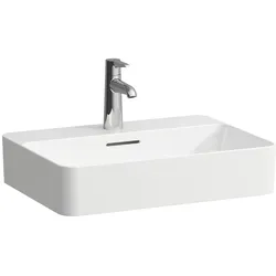 LAUFEN VAL Waschtisch-Schale, 3 Hahnlöcher, mit Überlauf, 550x400mm, H8122840001081, Farbe: Weiß