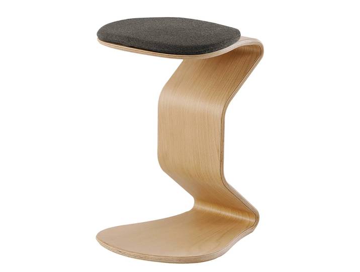 Tabouret myERCOLINO 32 x 46 x 33cm Gris/Anthracite