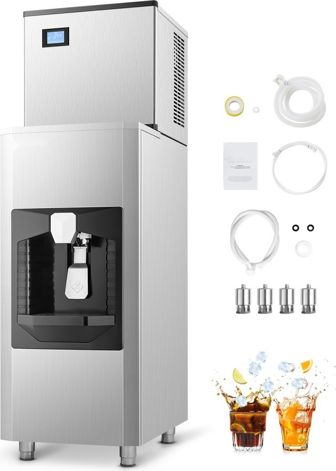 Kommerzieller Eiswürfelbereiter 226,8kg/Tag - Automatische Eiswürfelmaschine mit 80kg Vorratsbehälter