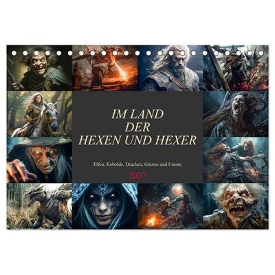 Im Land der Hexen und Hexer (Tischkalender 2027 DIN A5 quer), CALVENDO Monatskalender