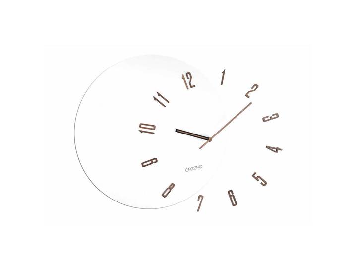 Onzeno Wanduhr Design Weiß 60/53 cm, Kunststoff, 60x53x1 cm, Dekoration, Uhren, Wanduhren