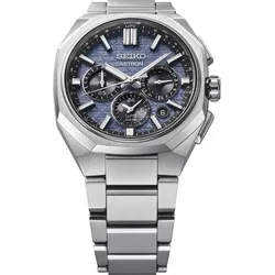 Seiko Astron  GPS Solar,  Titangehäuse, Blau, Läuft etwa 6 Monate Herrenuhr HAB001J1