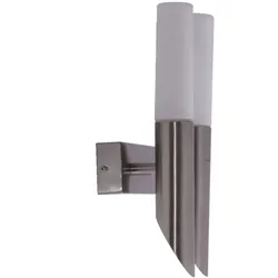 Design Wand Fackel Außen Lampe Fassaden Edelstahl Leuchte Garten Glas Strahler