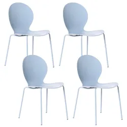 GARTENSTUHL 4er-Set stapelbar Hellblau Milos