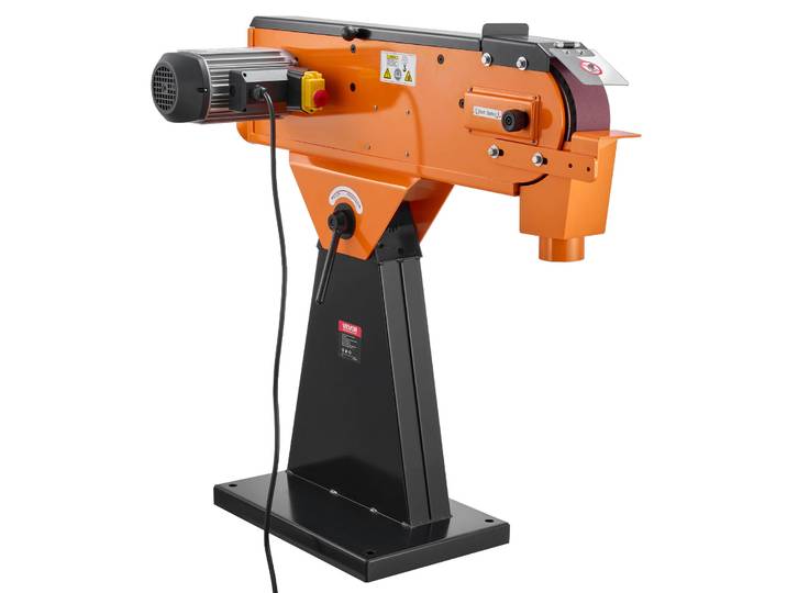 Vevor Ponceuse A Bande 7\,62x200\,7 Cm Ponceuse A Bande Abrasive 2100 W Machine De Poncage Pour Travail Du Bois Metaux\, 900 Tr/min Avec Angle Reglable Bande Abrasive 0°-45° Port Deaspiration Poussieres