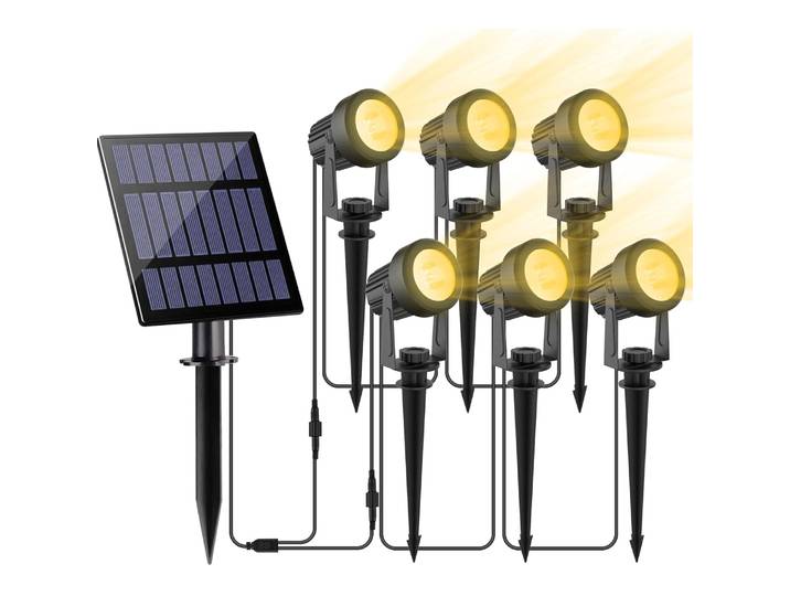 3000K/6000K/RGB lumière LED solaire extérieure IP65 jardin paysage voie applique murale pour arbre décor cour rue projecteur solaire