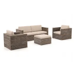 ROUGH-C Sessel-Sofa Lounge-Set 4-teilig