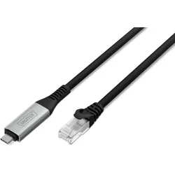 Digitus USB-C - RJ45 Ethernet Kabel, 1Gbit/s, 2m