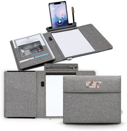 Conférencier Organiseur A4 Personnalisé - Noty papier PET recyclé gris