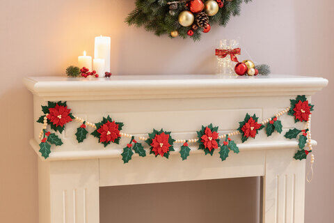 buttinette Bastel-Set "Girlande Weihnachtsstern"