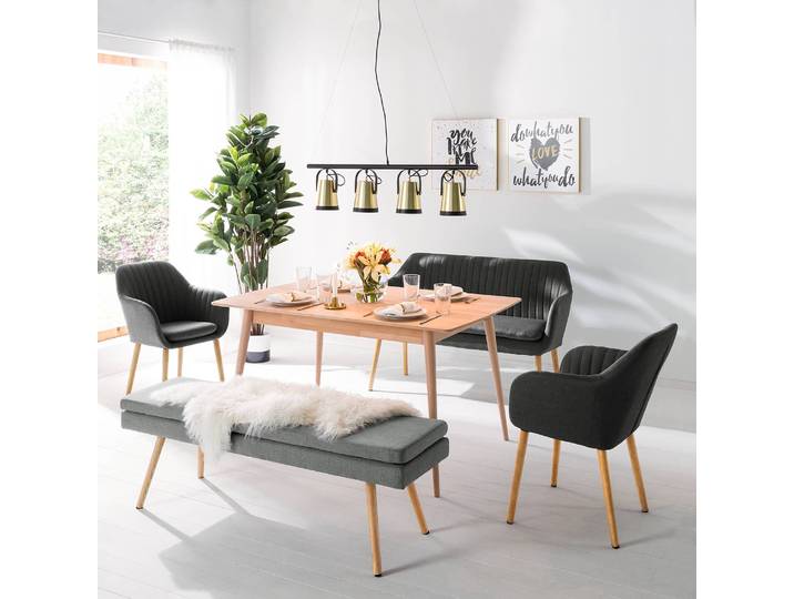 Armlehnenstuhl Typ A 57 x 83 x 61cm Webstoff Cors: Dunkelgrau Grau 1er Set