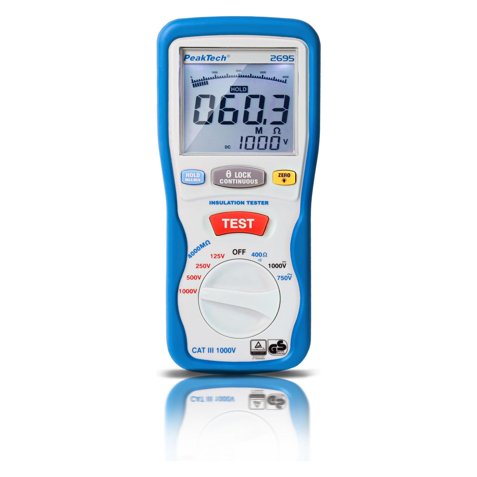 Peaktech P 2695 Isolationsmessgerät (CAT III 1000V, Hand-Multimeter) (P 2695)