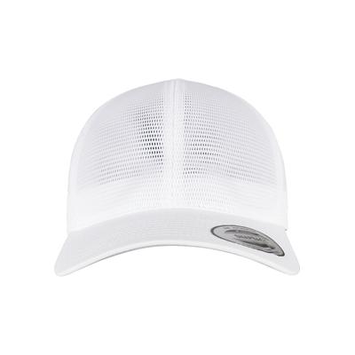 Flex Cap FLEXFIT "Flexfit Accessoires 360 Omnimesh Cap", Gr. onesize, weiß, 60% Baumwolle, 40% Polyester, unifarben, Caps