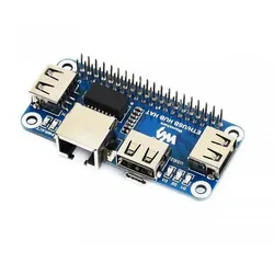 Ethernet / USB HUB HAT für Raspberry Pi Zero, 1x RJ45, 3x USB