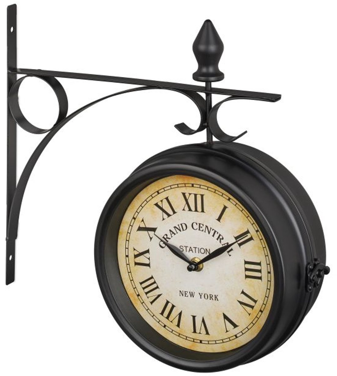 Doodadeals Dubbelzijdige Stationsklok New York Retro Grand Central Wandklok Ø 20 cm