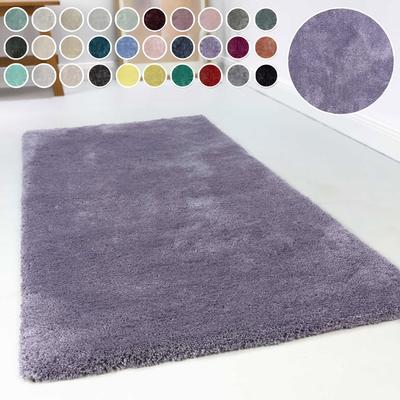 Hochflor-Teppich ESPRIT "Relaxx ESP-4150", lila (violett), H:25mm Ø:200cm, Kunstfaser, Teppiche, Wohnzimmer, sehr große Farbauswahl, weicher dichter Hochflor