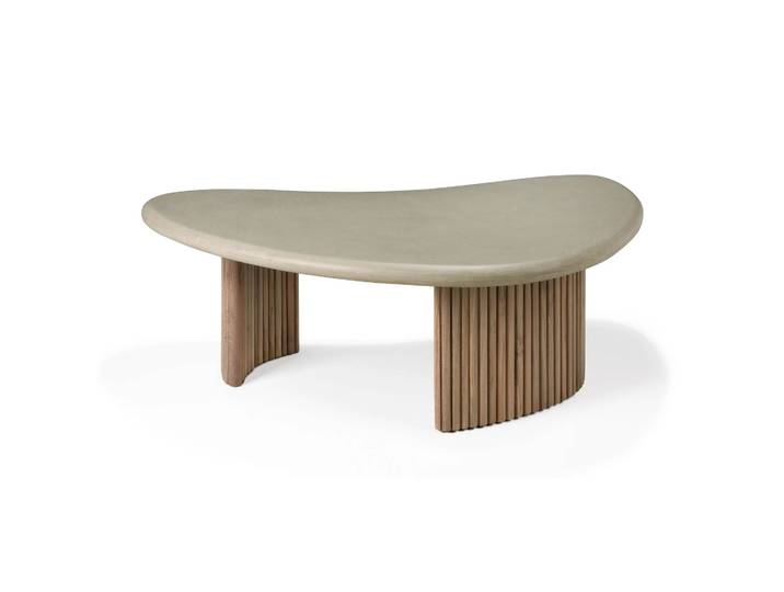 Ethnicraft Boomerang Couchtisch Teak, 90×61 cm